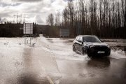 La inundación en los aledaños del río Duero en Garray era visible ayer.