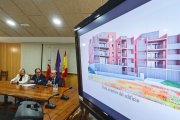 n instante de la presentación del proyecto de las 38 viviendas.