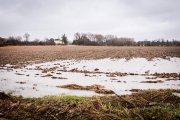 Campo de Soria anegado por las continuas lluvias.