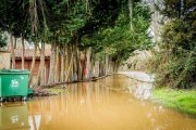 Inundación en las calles de San Esteban de Gormaz hace una semana.