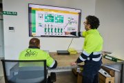 Personal de Rebi monitorizando recursos de la biomasa.