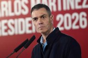 El secretario general del PSOE y presidente del Gobierno de España, Pedro Sánchez, participa en el acto de inicio de campaña en Burgos