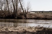 El río Duero en San Esteban después de las borrascas