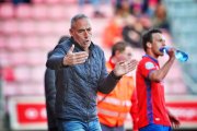 Ángel Rodríguez en el transcurso del encuentro ante el Burgos Promesas.