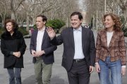 Mercedes Cantalapiedra, Conrado Íscar, Alfonso Fernández Mañueco y María Pardo, en Valladolid.