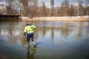 Situación actual del campo de fútbol de la localidad agredeña tras el temporal.