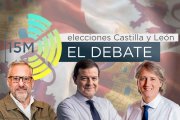 Los tres candidatos participantes en el debate