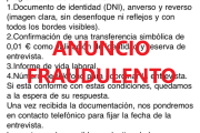 Captura de pantalla del anuncio, ya retirado por Infojobs, suplantando la identidad de Soriana de Ediciones.