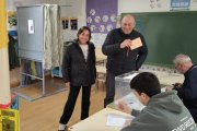 Primer votante en la localidad soriana de Rioseco.