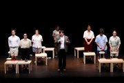 Una de las representaciones de la pasada edición de la Muestra de Teatro Universitario, en el Civivox Iturrama.