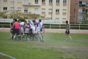 El equipo soriano en una de las melés del encuentro.
