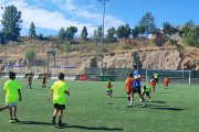 Niños en el José Andrés Diago durante una edición del campus del C.D. Calasanz.