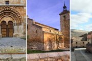 La Iglesia de San Miguel Arcángel de Caltojar alberga una singular portada románica con tímpano y capitel pinjante, un detalle arquitectónico único en Soria.