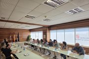Pino en la primera reunión con los representantes de las redes de desarrollo rural de Castilla y León Princal, Rural Red y Huebra.