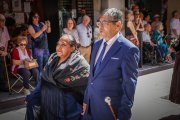 Los vecinos de Santa Catalina en el desfile de Las Calderas.