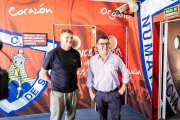 El director deportivo del Numancia, Toni García, y el presidente Patricio de Pedro.