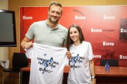 Manuel Salvador y Raquel Rioja tras la presentación del torneo.