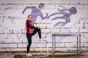 Marina Muñoz durante un entrenamiento en las instalaciones de Los Pajaritos.