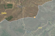 Mapa de Infocal con la llama del incendio en el término de Rioseco.