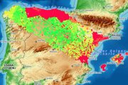 El mapa desarrollado por Lluís Gassó puntúa miles de puntos de observación en España teniendo en cuenta el horizonte, la duración del eclipse y la nubosidad histórica para ayudar a elegir el mejor lugar donde contemplar el fenómeno.