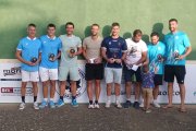 Imagen de las cuatro parejas que llegaron a semifinales y final del 40 Trofeo de Frontenis de Pozalmuro.