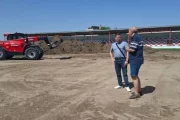 Las obras en el campo de Jumaya de Calamocha comenzaron el pasado mes de junio.
