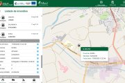 Reseña del incendio en Almazán en el sistema Inforcyl.