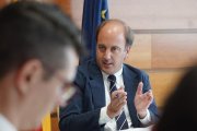 Joaquín Antonio Pino durante una reunión con las organizaciones agrarias, en una imagen de archivo.