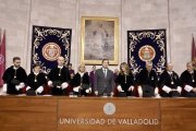 El presidente de la Junta, Alfonso Fernández Mañueco, participa en el acto de apertura del Curso Académico 2026-2027 de las universidades de Castilla y León junto a rectora de la Universidad de Valladolid, Pilar Garcés y los rectores de las universidades.