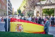 Formación de la Guardia Civil durante los actos del 12 de Octubre en Soria.