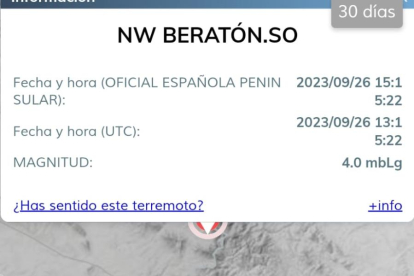Reseña del terremoto en la web del Instituto Geográfico Nacional.