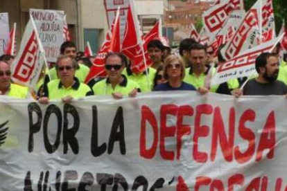 Manifestación de trabajadores de Torraspapel.