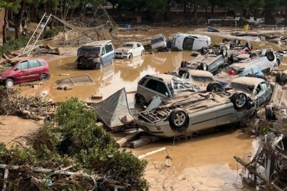 Imagen de una zona de Paiporta tras la DANA.