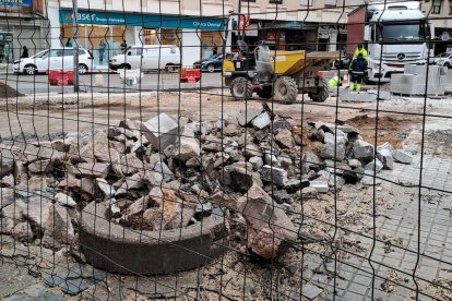 Estado actual debido a los trabajos en las travesías