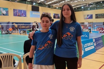 Los sorianos Aarón Barrera y Jimena Ayllón durante su participación en el Andalusian Spanish U15 Open.