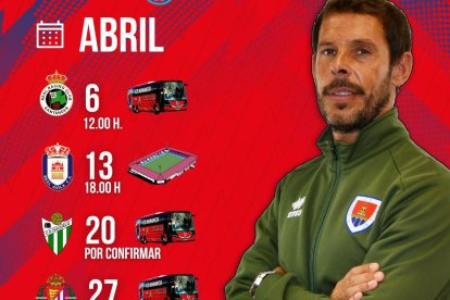 Horarios del Numancia en las dos primeras jornadas de abril.