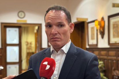 El alcalde de San Esteban este lunes.