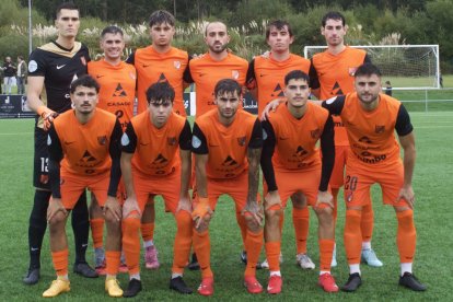 Once de la UD Sámano la pasada jornada.