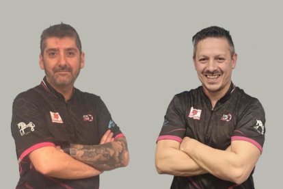 Los jugadores del Círculo Amistad Brezzo y Farcas.