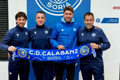 Gere, Pato, Sergio Madrigal y Fran Valero tras el acuerdo.