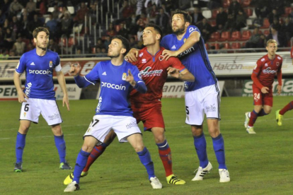 Al Numancia le faltó acierto para sumar los tres puntos ante el Oviedo.-María Ferrer