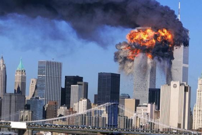 Explosión en las Torres Gemelas de Nueva York el 11-S.-