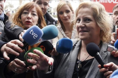 María Ángeles Ramón-Llin, concejal del PP en el Ayuntamiento de Valencia, a su llegada al juzgado para declarar.-MIGUEL LORENZO