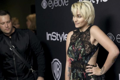 Paris Jackson, en la gala de entrega de la última edición de los Globos de Oro, en Los Ángeles.-