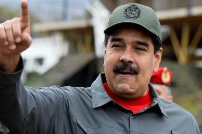 El presidente venezolano, Nicolás Maduro, en unos ejercicios militares el pasado 24 de febrero.-/ AFP / FEDERICO PARRA