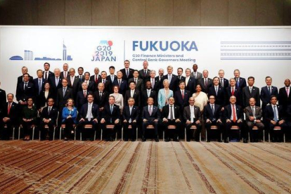 Los ministros de finanzas del G20 reunidos en Fukuoka (Japón).-X01368