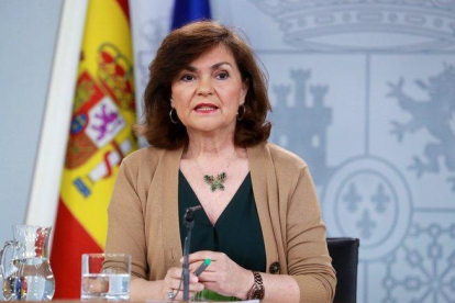 La vicepresidenta del Gobierno, Carmen Calvo.-EFE