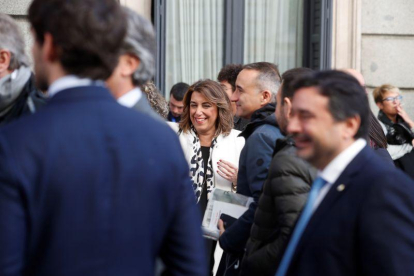 Susana Díaz, secretaria general del PSOE de Andalucía, en el Congreso de los Diputados este sábado.-EFE