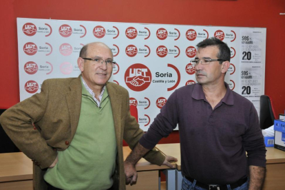 Ildefonso Núñez y Jesús Martín Benito, en  la sede de UGT.-L.A.T.
