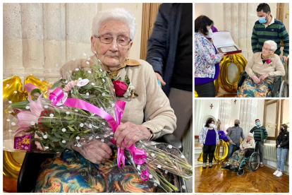 Imágenes del homenaje a Eulalia por sus 100 años. HDS